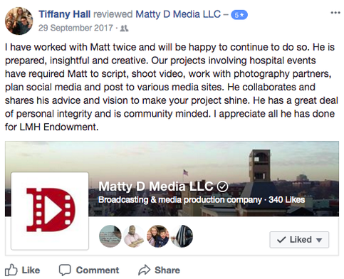 matty d media facebook review