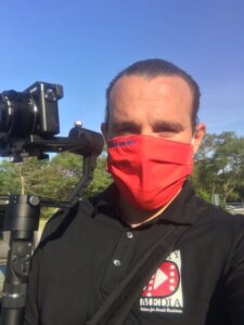 Matty D Media with stabilizer and mask